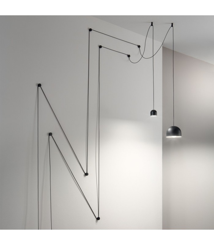 1 Light Dome Ceiling Pendant Light Black - 2