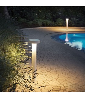 4 Light Outdoor Bollard Light White IP44 - 2