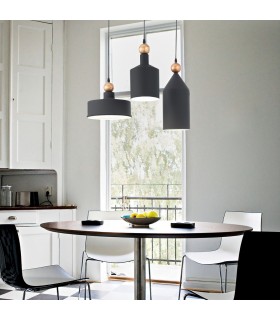 3 Light Cluster Ceiling Pendant Black - 2
