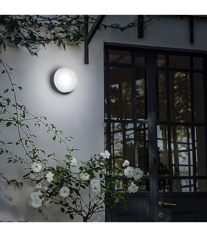 1 Light Flush Ceiling Light Anthracite - 2