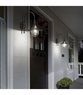 Outdoor Dome Wall Lantern 1 Light Anthracite IP43, E27 - 2