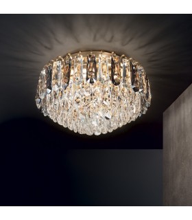 Indoor Crystal Flush Ceiling Lamp 7 Lights Gold, G9 - 2