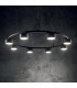 Indoor 8 Light Circular Ceiling Pendant Lamp 8 Lights Black - 2