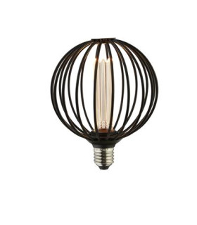 Globe Wire Lamp Black Metal-1