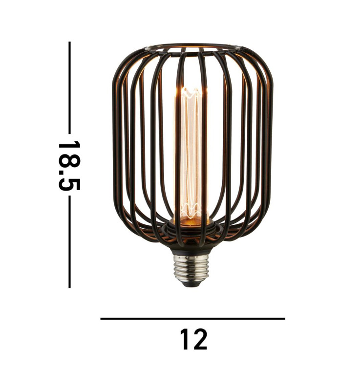 Drum Wire Lamp Black Metal