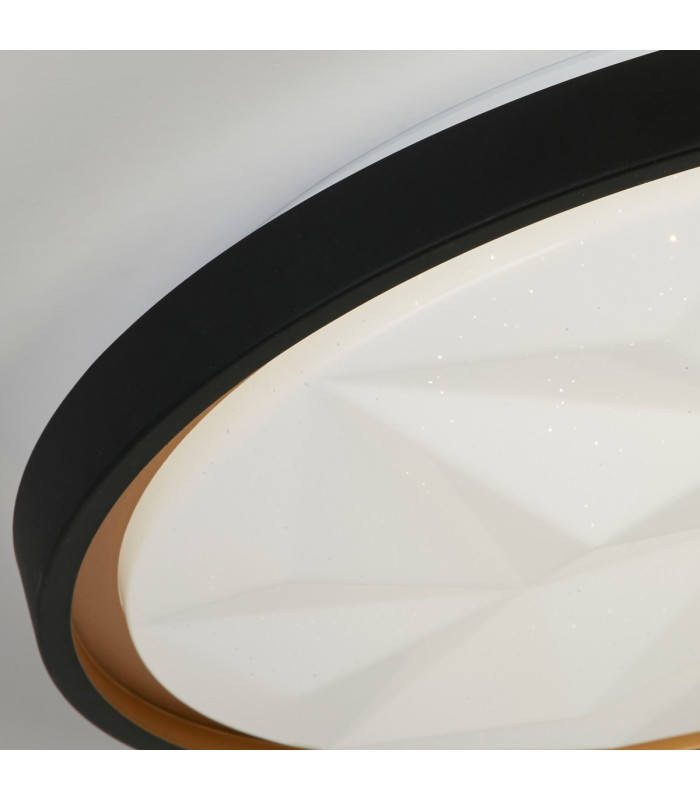 Satellite LED Flush Light Black with Star Effect Diffuser-3