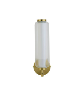 Mod LED Wall Lamp Satin Brass Metal Opal Acrylic & Clear-2