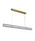 Mod LED Celling Pendant Satin Brass Metal Opal Acrylic & Clear Gla-2