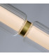 Mod LED Celling Pendant Satin Brass Metal Opal Acrylic & Clear Gla-3