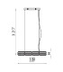 Mod LED Celling Pendant, Satin Brass Metal, Opal Acrylic & Clear Glass