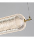 Capsule LED Convertible Celling Pendant Satin Brass Metal and Acryl-3