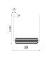Capsule LED Convertible Celling Pendant, Satin Brass Metal and Acrylic Shade