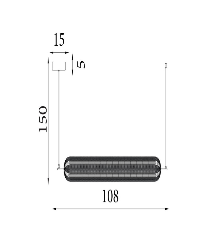 Capsule LED Convertible Celling Pendant, Satin Brass Metal and Acrylic Shade