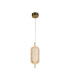 Capsule LED Celling Pendant Satin Brass Metal and Acrylic Shade-1