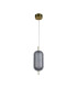 Capsule LED Celling Pendant Satin Brass Metal and Acrylic Shade-2