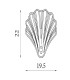 Shell Wall Lamp, Satin Brass Metal & Amber Glass IP44