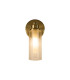 Imperial 1 Light Wall Lamp Satin Brass Metal & Clear Ribbed Glass-1
