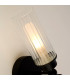 Imperial 2 Light Wall Lamp Matt Black Metal & Clear Ribbed Glass-3