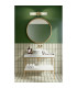 Imperial 2 Light Wall Lamp Satin Brass Metal & Clear Ribbed Glass-4
