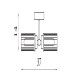 Imperial 2 Light Wall Lamp, Satin Brass Metal & Clear Ribbed Glass