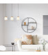 Ella 3 Light Celling Pendant Black Metal & Opal Ribbed Glass-3
