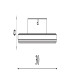 Luna LED Flush Light, Sand Black Metal & Gold Plastic Diffuser
