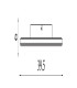 Luna LED Flush Light, Sand Black Metal & Gold Plastic Diffuser