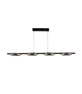 Space 4 Light LED Bar Celling Pendant Black Metal-1