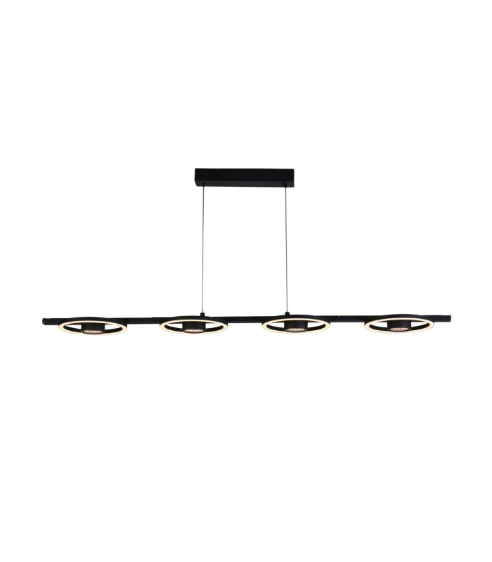 Space 4 Light LED Bar Celling Pendant Black Metal-1