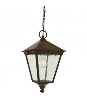 1 Light Chain Pendant Lantern - Black, Gold IP54 - 1