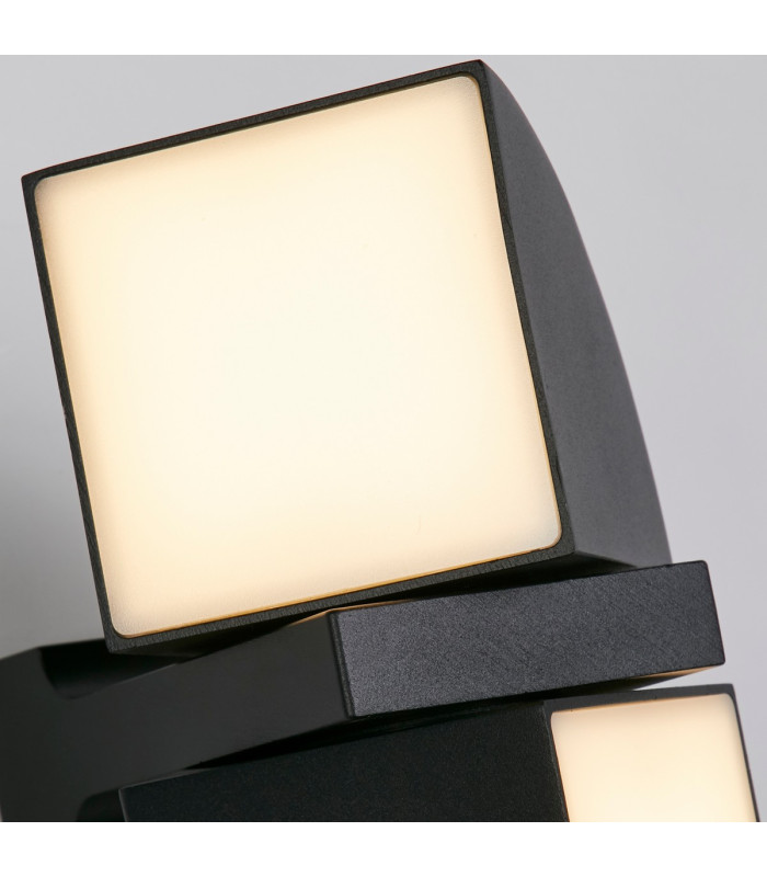 Dakota LED Outdoor Up Down Wall Lamp Black-3