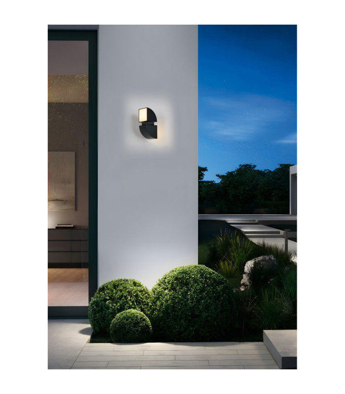 Dakota LED Outdoor Up Down Wall Lamp Black-4