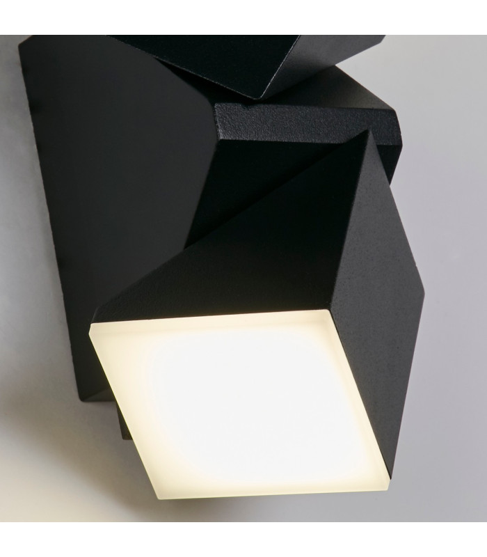 Montana LED Outdoor Up Down Wall Lamp Black-3