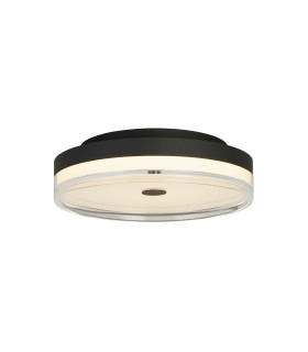 Cyprus LED Flush Light Black Metal and Clear Acrylic-1