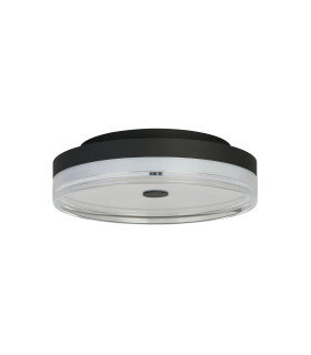 Cyprus LED Flush Light Black Metal and Clear Acrylic-2