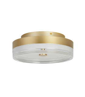 Cyprus LED Flush Light Gold Metal and Clear Acrylic-2