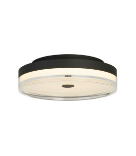 Cyprus LED Flush Light Black Metal and Clear Acrylic-1