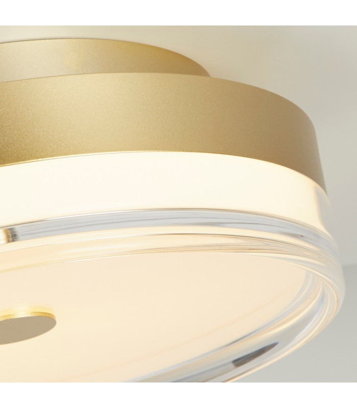 Cyprus LED Flush Light Gold Metal and Clear Acrylic-3