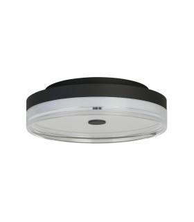 Cyprus LED Flush Light Black Metal and Clear Acrylic-2