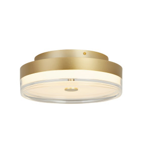 Cyprus LED Flush Light Gold Metal and Clear Acrylic-1