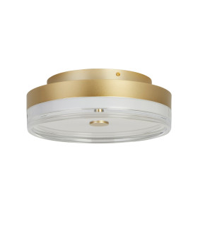 Cyprus LED Flush Light Gold Metal and Clear Acrylic-2