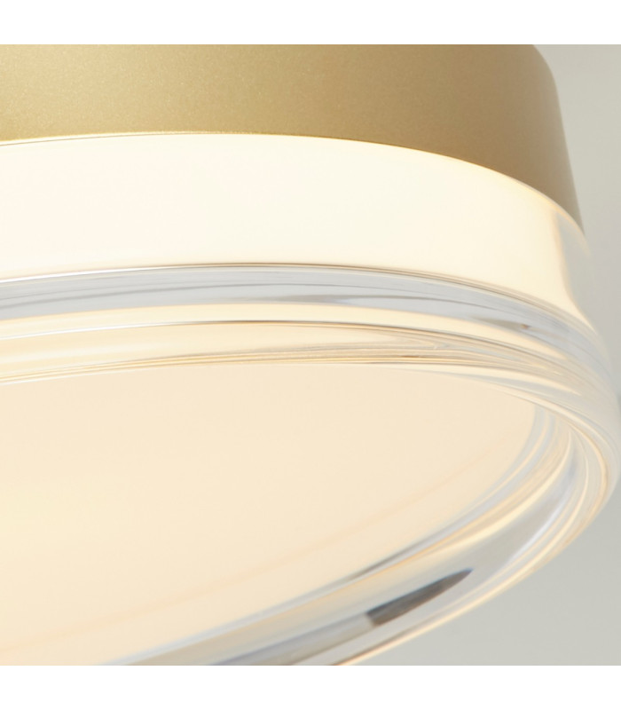 Cyprus LED Flush Light Gold Metal and Clear Acrylic-3