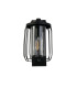 Reed 1 Light Wall Lamp with PIR  Black Metal and PC Shade-2