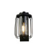 Reed 1 Light Wall Lamp with PIR  Black Metal and PC Shade-1