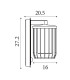 Reed 1 Light Wall Lamp with PIR , Black Metal and Plastic Shade