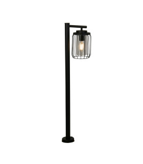 Reed 1 Light Post Light Black Metal and PC Shade-1