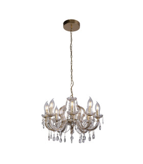 Utah Outdoor 8 Light Chandelier Gold & Crystal-1