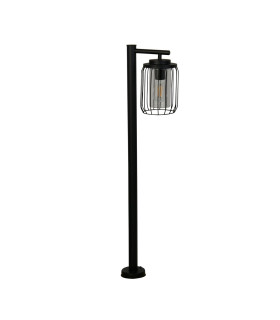 Reed 1 Light Post Light Black Metal and PC Shade-2