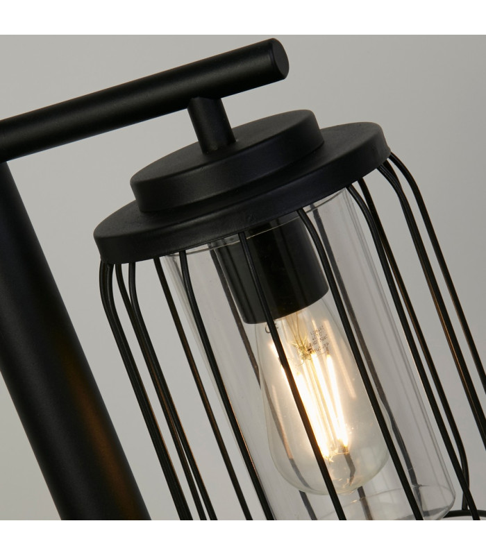 Reed 1 Light Post Light Black Metal and PC Shade-3