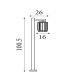 Reed 1 Light Post Light, Black Metal and Plastic Shade